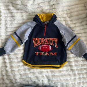Kids Headquarters Varsity Team Hoodie - Navy, Gray, and Yellow